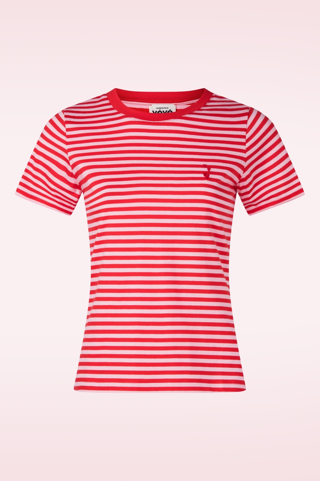 Endless Horizon Gestreiftes T-Shirt in Rot und Rosa