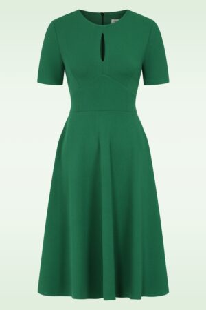 Exklusiv bei Topvintage ~ Solange Swingkleid in Smaragdgrün
