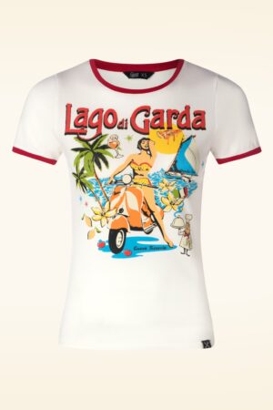 Lago di Garda T-Shirt in gebrochenem Weiß
