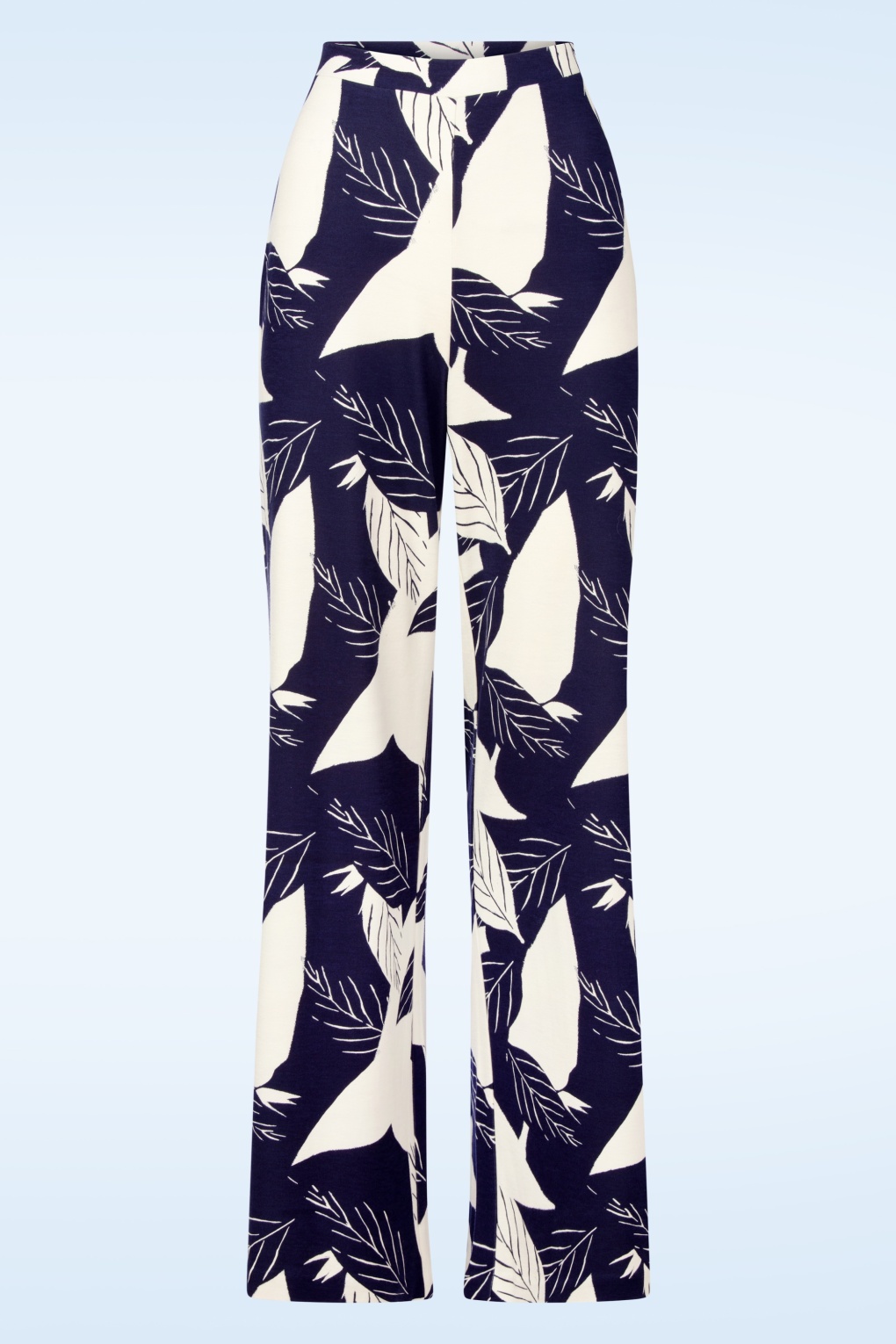 Marina Breeze Hose in Wollweiß und Marineblau