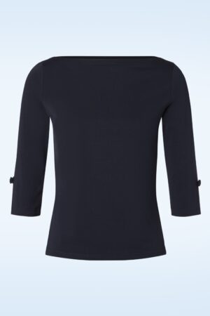 Oonagh Top in Navy