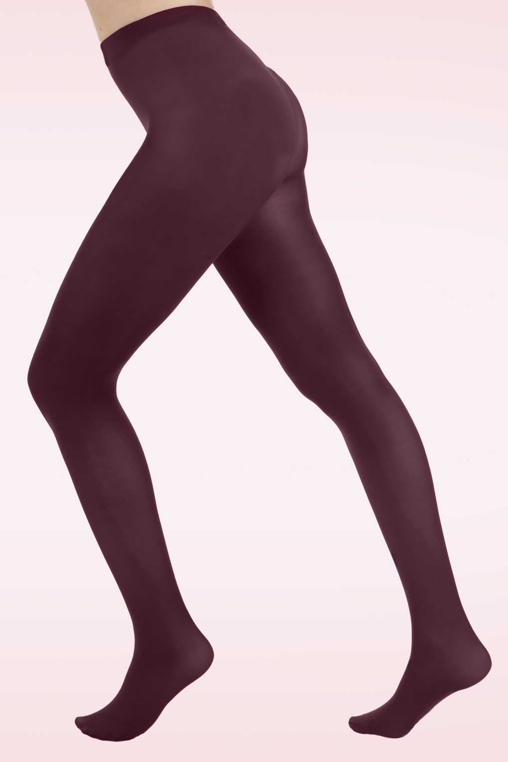 Opaque Strumpfhose in Pflaumenrot