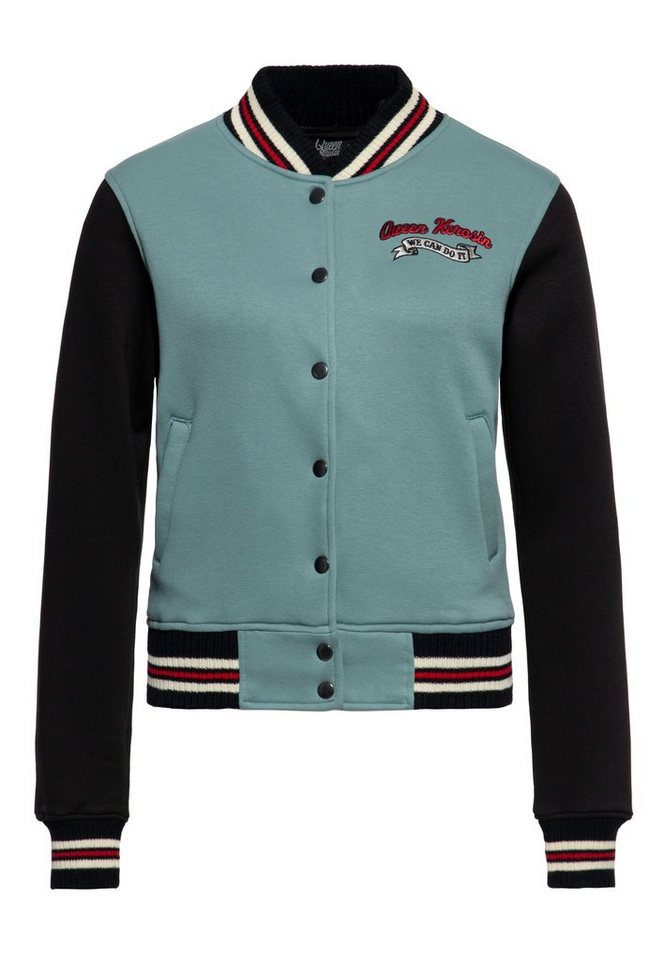 QueenKerosin Collegejacke We Can Do It (1-St) mit großer Rückenstickerei
