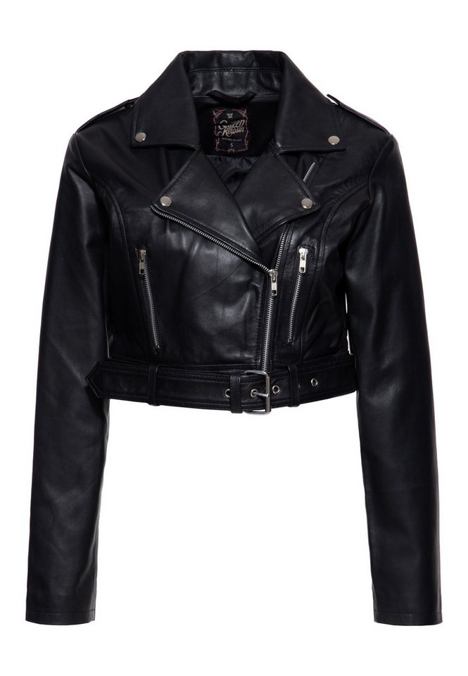QueenKerosin Lederjacke im Biker-Style