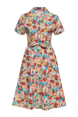 QueenKerosin Sommerkleid Beaches (1-tlg) im 50s-Style