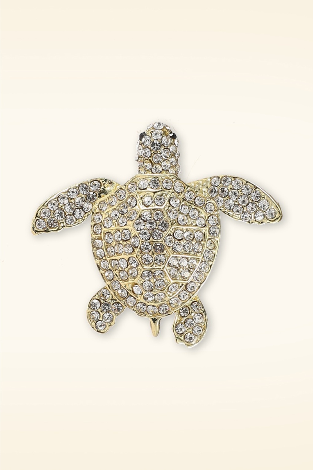 Sparkly Turtle Brosche in Gold
