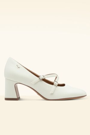 Sugar Step Pumps in Creme