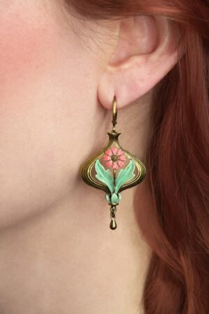 Arabella Ohrringe in Gold und Koralle