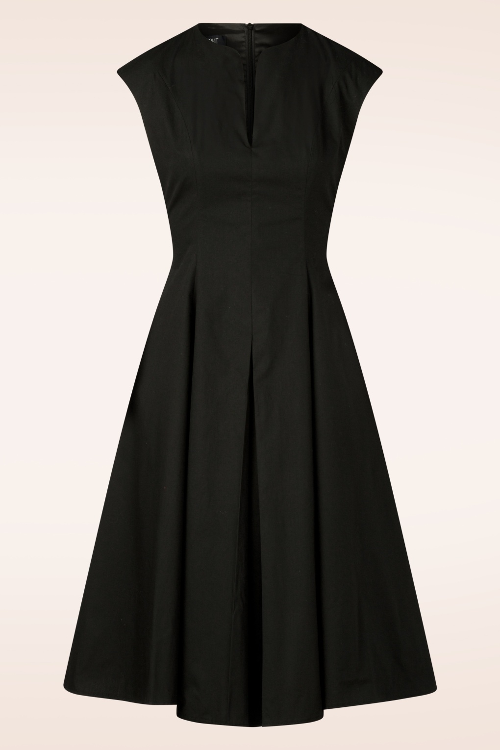 Ava Baumwoll-Swingkleid in Schwarz