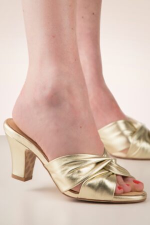 Ava Golden Hour Mules in Gold