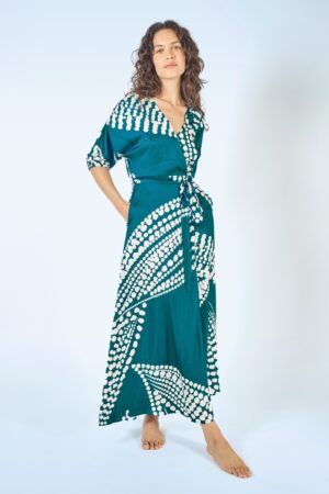 Charlie Silky Wickelkleid in Blau