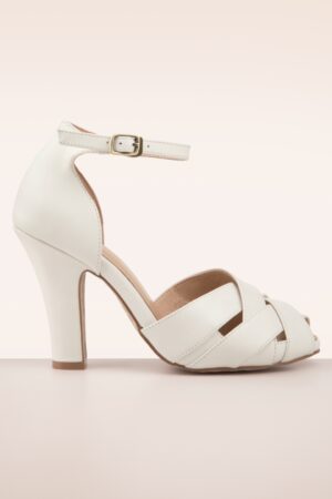 Ciao Bella June Peeptoe Pumps in Off White