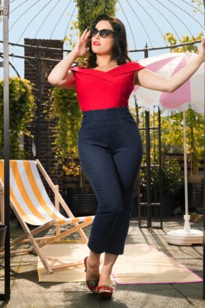 Damcy Caprihose in Blau