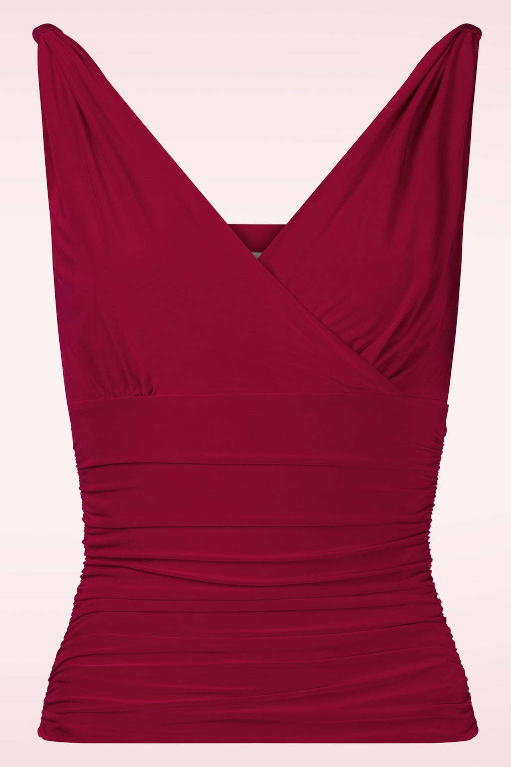 Emma ärmelloses Slinky Top in tiefem Rot