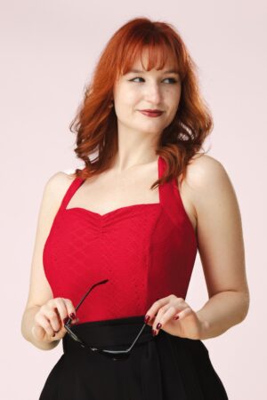 Exklusiv bei Topvintage ~ Betty Isabella Oberteil in Rot