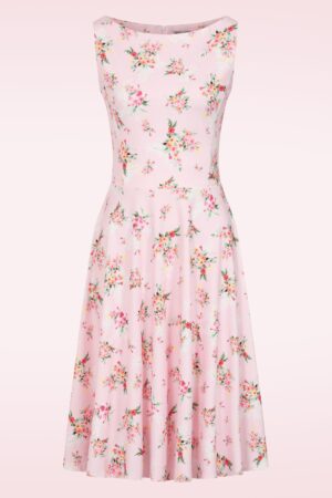 Exklusiv bei Topvintage ~ Cindi Floral Swingkleid in Rosa