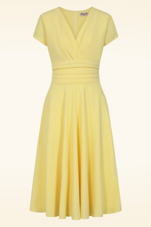 Exklusiv bei Topvintage ~ Esmeralda Swingkleid in Zitronengelb