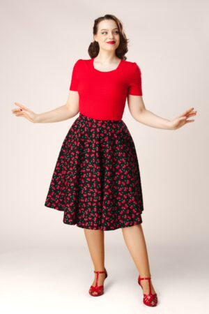 Exklusiv bei Topvintage ~ Shelvia Cherry Swingrock in Schwarz