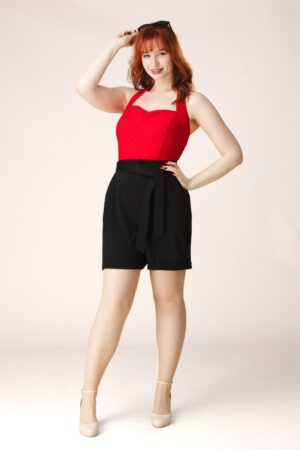 Exklusiv bei Topvintage ~ Sophia Shorts in Schwarz