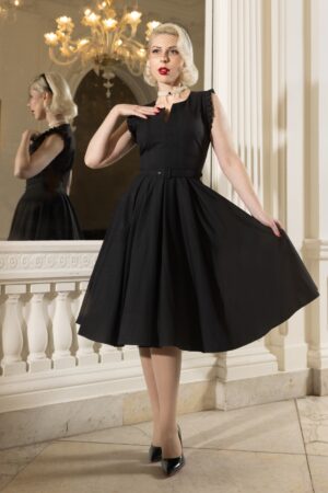 Exklusiv bei Topvintage ~ The Gianna Swingkleid in Schwarz