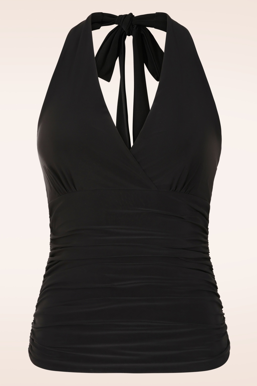 Exklusiv bei Topvintage ~ Valentina Slinky Neckholder-Top in Schwarz