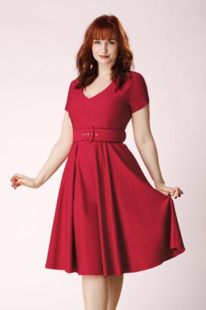 Exklusiv bei Topvintage ~ Violetta Swingkleid in Rot