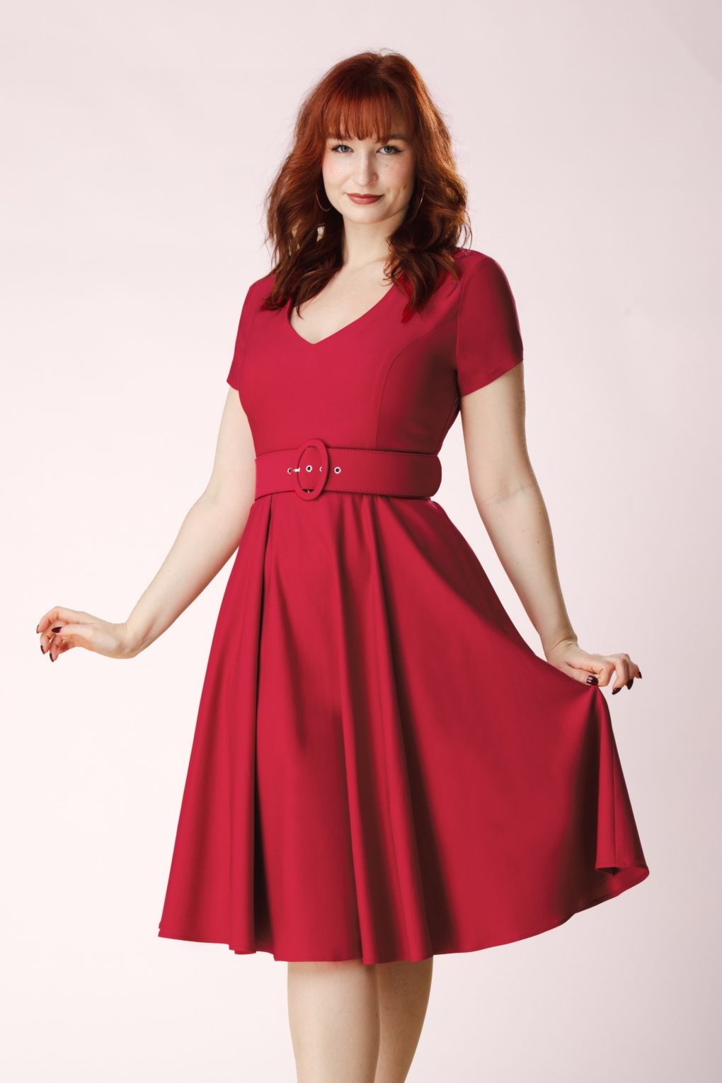 Exklusiv bei Topvintage ~ Violetta Swingkleid in Rot