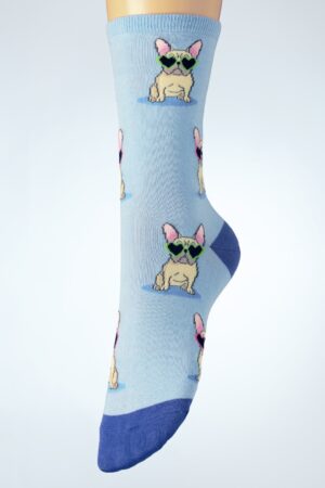 Frenchie Fashion Socken in Hellblau