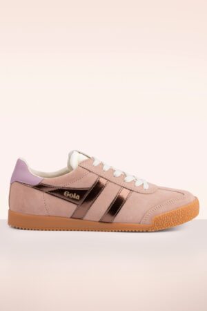Gola Elan Glitz Wildleder-Sneaker in Puderrosa