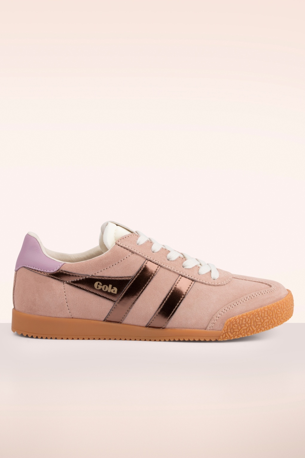 Gola Elan Glitz Wildleder-Sneaker in Puderrosa