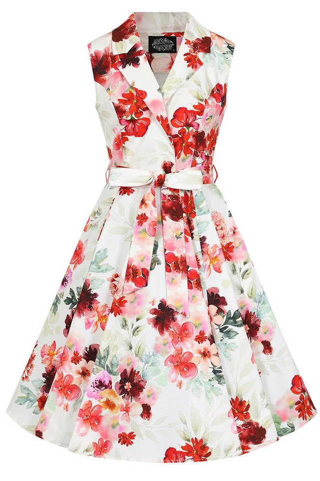 Hearts & Roses London A-Linien-Kleid Adelyn Floral Retro Vintage Fit-N-Flare 50er