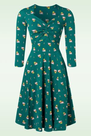Hot Knot Power Kleid in Little Camper Green