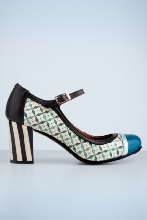 Juliet Mary Jane Monaco Pumps in Schwarz und Blau