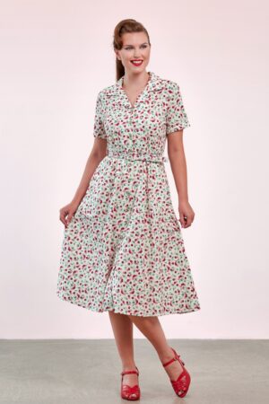 Kate Cherry Baumwoll-Swingkleid in Creme