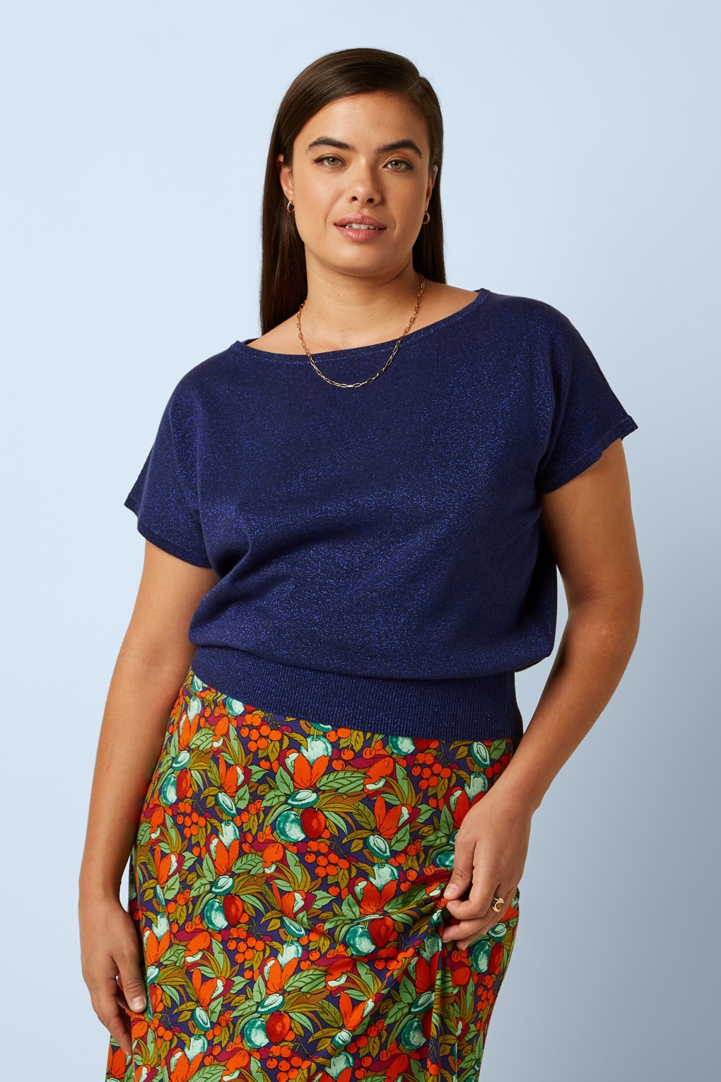 Laia Knit Lapis Oberteil in Blau