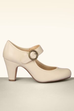 Madeline Mary Jane Pumps in Elfenbein