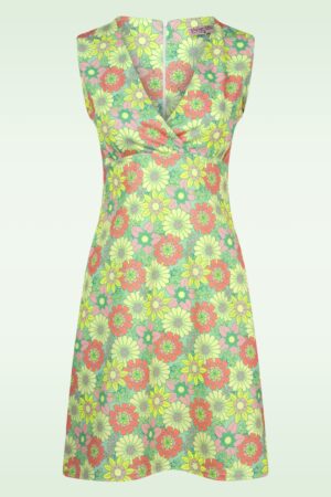 Marion Floral Kleid in Grün und Multi