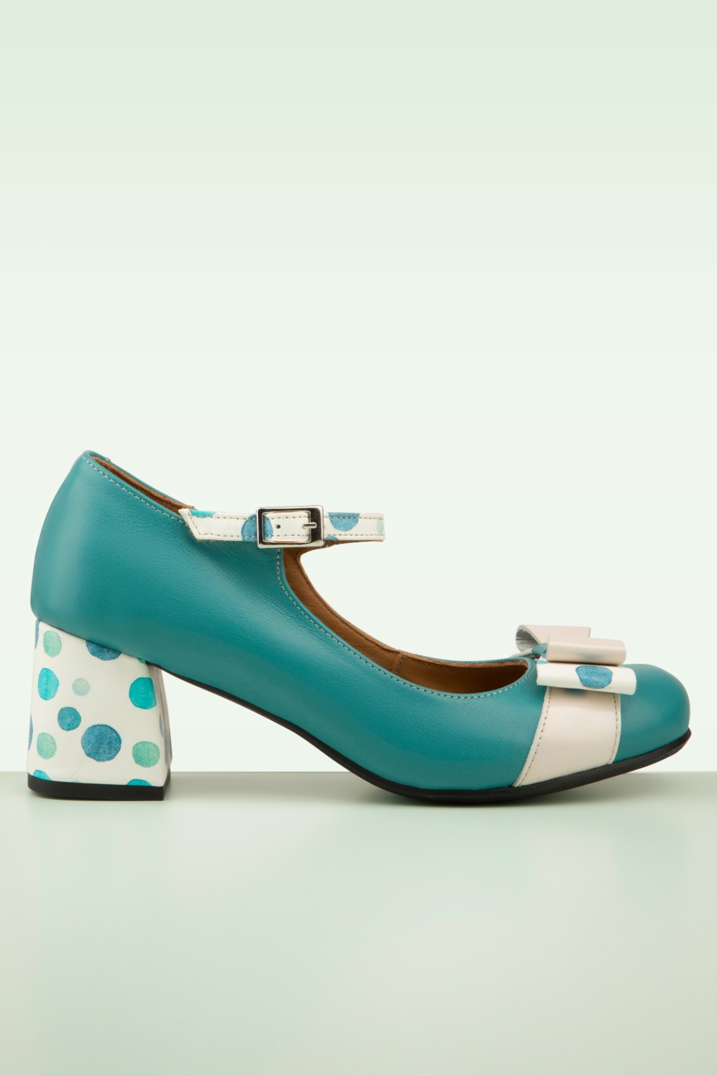 Nancy Circus Pumps in Aqua Blau