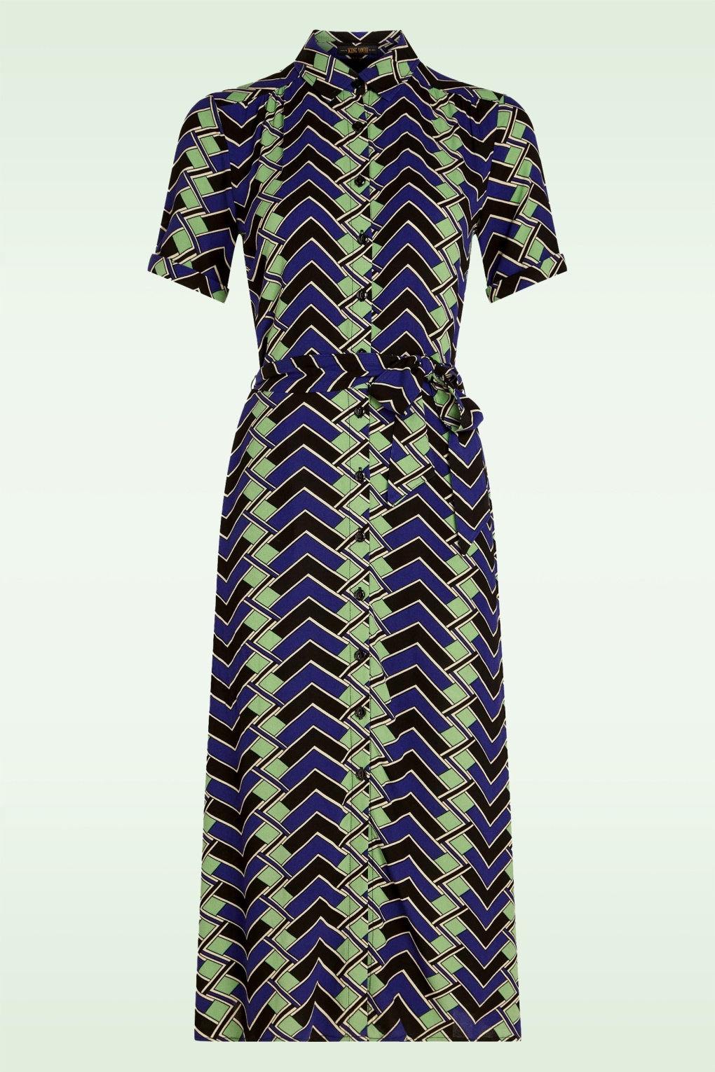 Olive Caen Midikleid in Schwarz