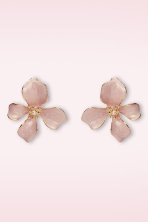 Pearly Petal Ohrstecker in Rosa