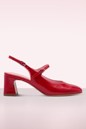 Pop Step Slingback-Pumps in Rot