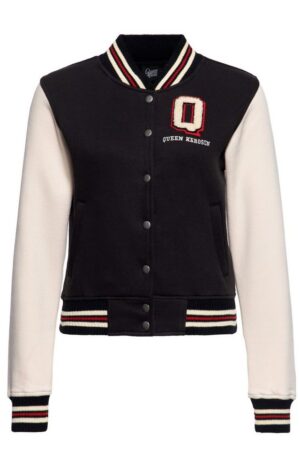 QueenKerosin Collegejacke Q (1-St) Mit Kontrast Raglan-Ärmeln