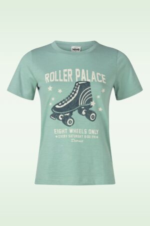 Roller Palace Baumwoll-T-Shirt in Gletscherblau