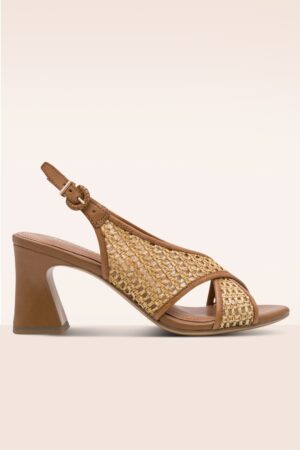 Savannah Blockabsatz-Sandalen in Braun