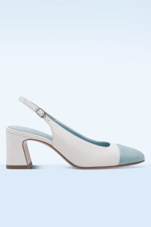 Sugar Sky Slingback-Pumps in Weiß