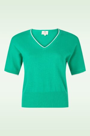 Susanna Baumwoll-Strickoberteil in Grün