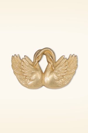 Swan vest clip in Gold