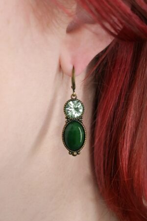 Tosca Ohrringe in Tannengrün.