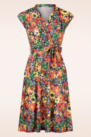 Tuscany Blumen Wickelkleid in Multi