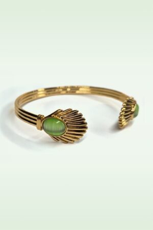 Venus Armband in Gold und Softgrün